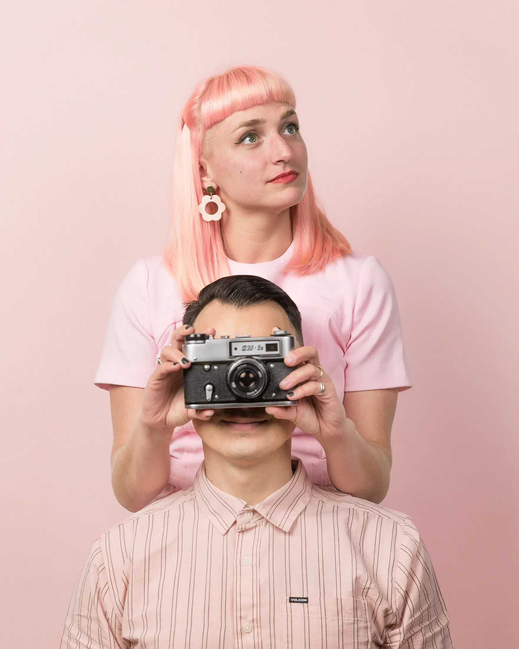 Jane and Kolya behind the camera