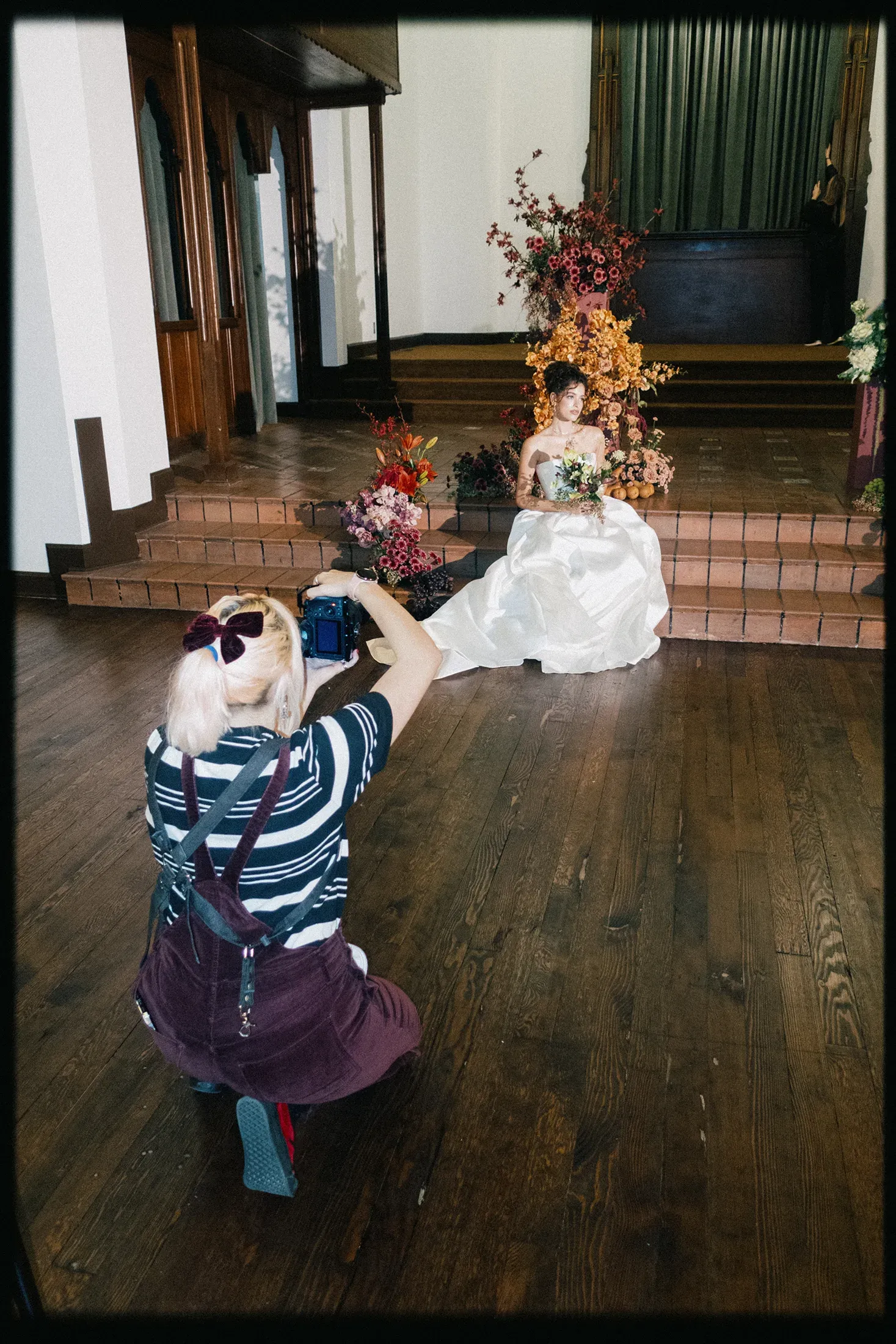 Jane working at a wedding