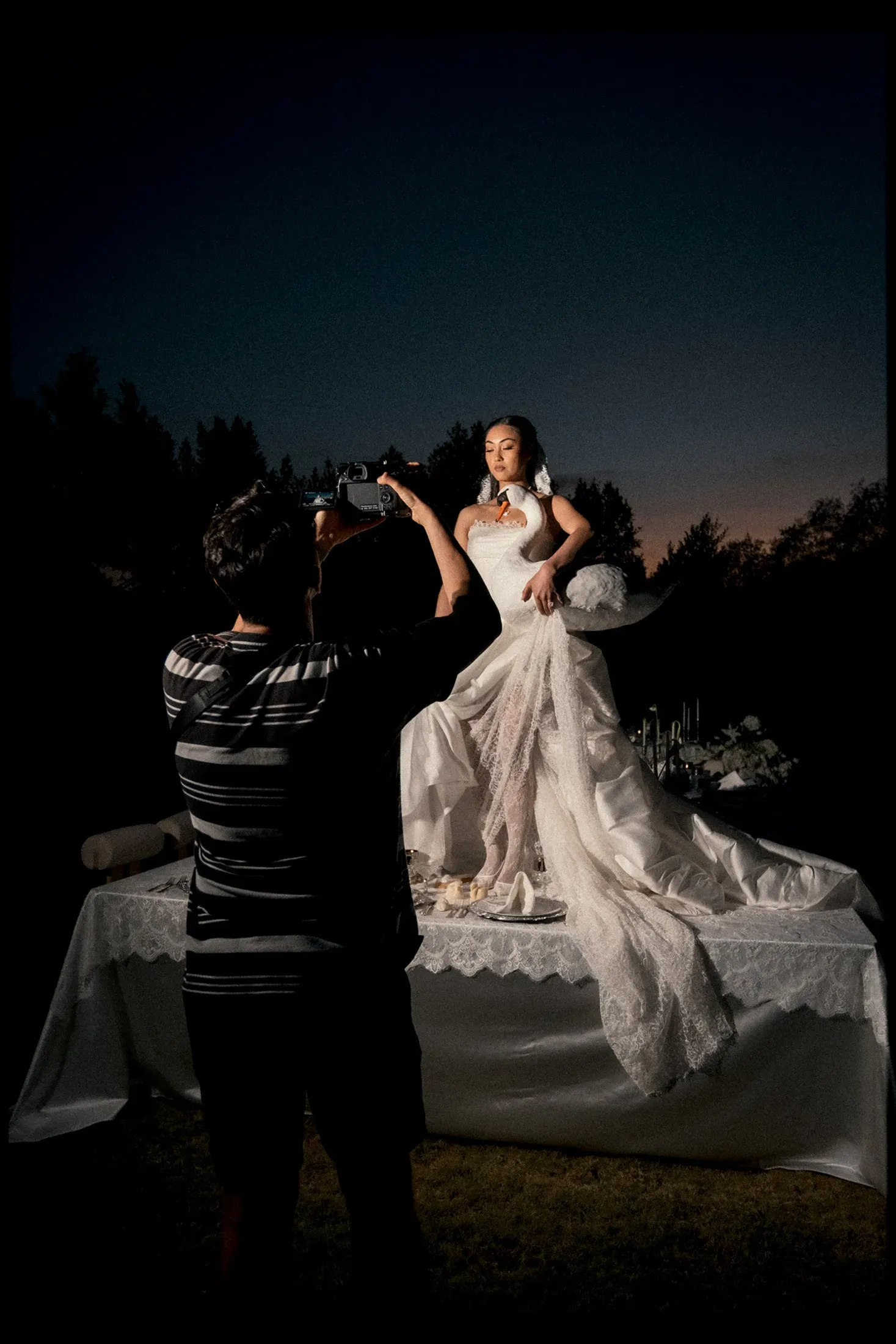Kolya working at a wedding